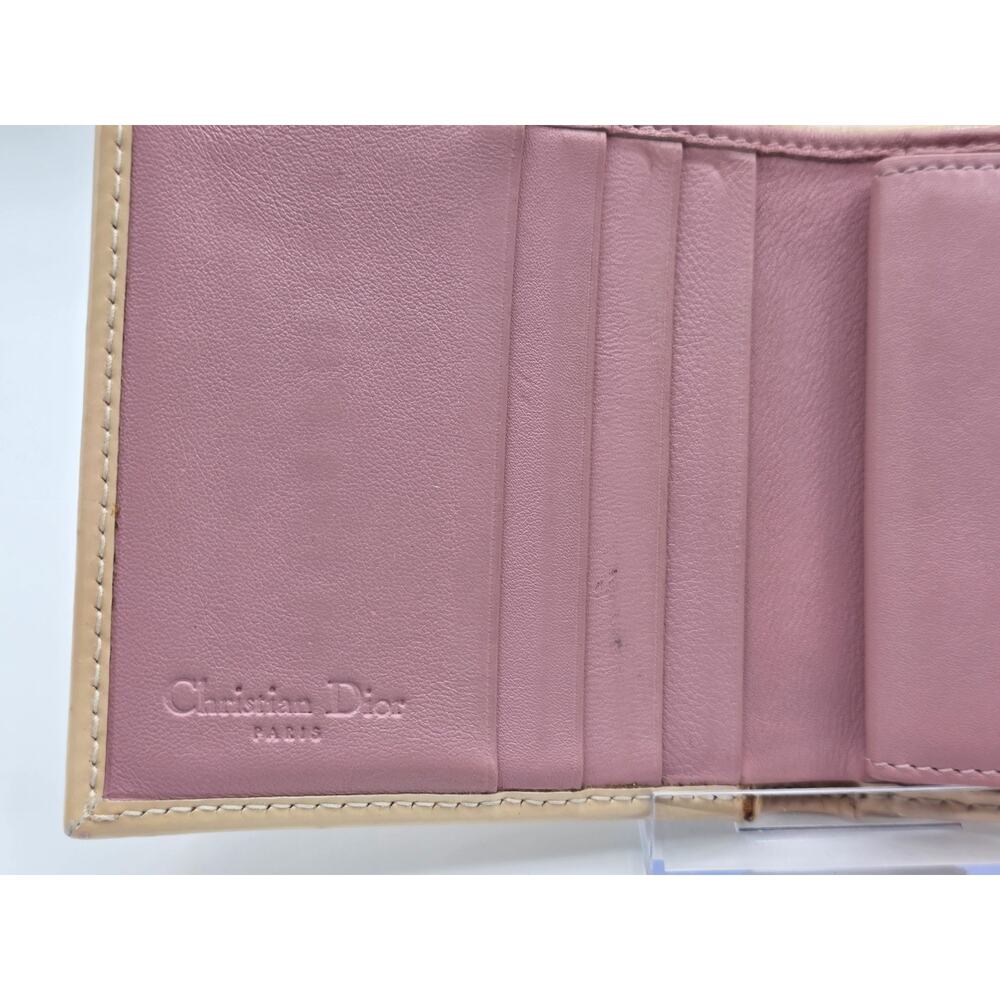Christian Dior Trotter Wallet Pink Monogram Canvas Rhinestone #1 Compact Wallet - Picture 3 of 11